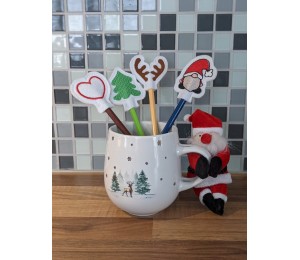 Stickserie - ITH Stifteaufsatz Weihnachtswichtel & Co